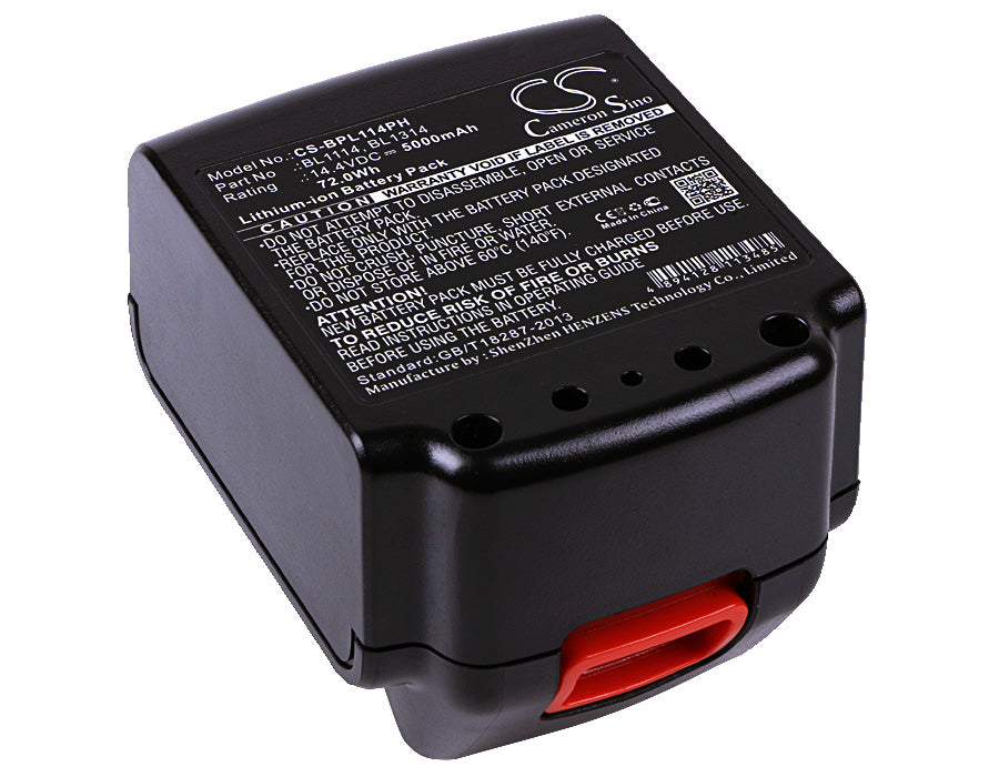 14.4V 5000mAh/72.00Wh Li-ion Power Tools Battery for Black & Decker