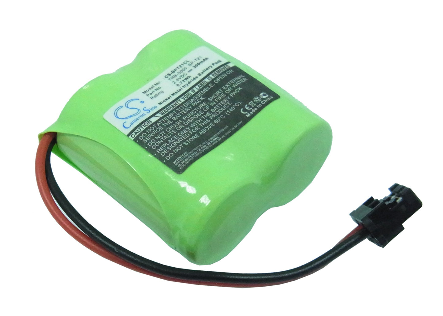 2.4V 300mAh/0.72Wh Ni-MH Cordless Phone Battery for RAYOVAC