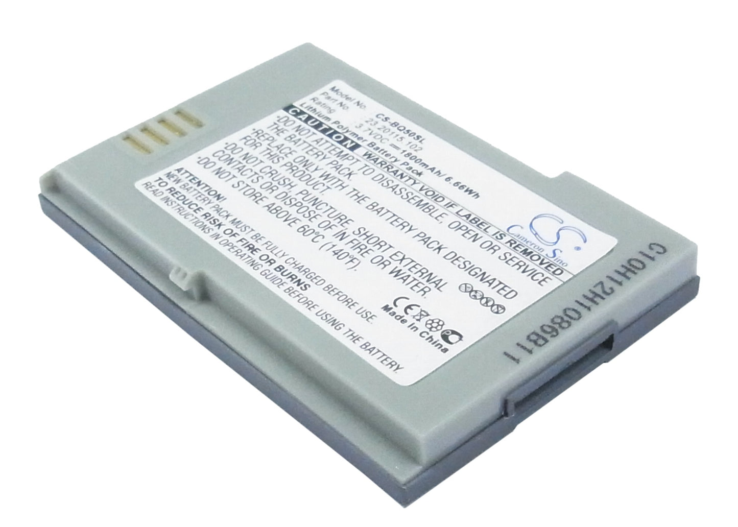 3.7V 1800mAh/6.66Wh Li-Polymer Mobile/SmartPhone Battery for Benq