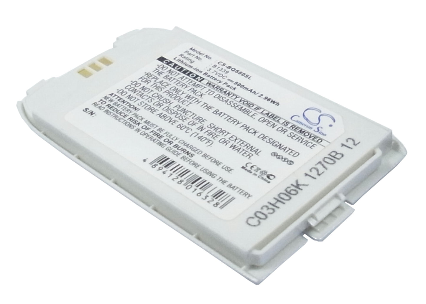 3.7V 800mAh Li-ion Mobile/SmartPhone Battery for Siemens