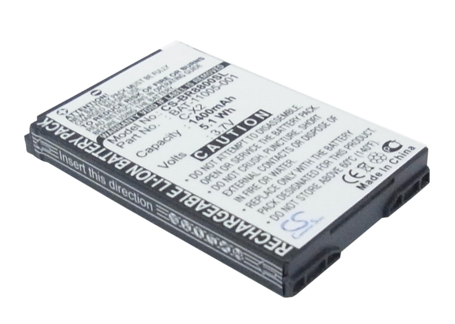 3.7V 1400mAh/5.1Wh Li-ion Mobile/SmartPhone Battery for Blackberry