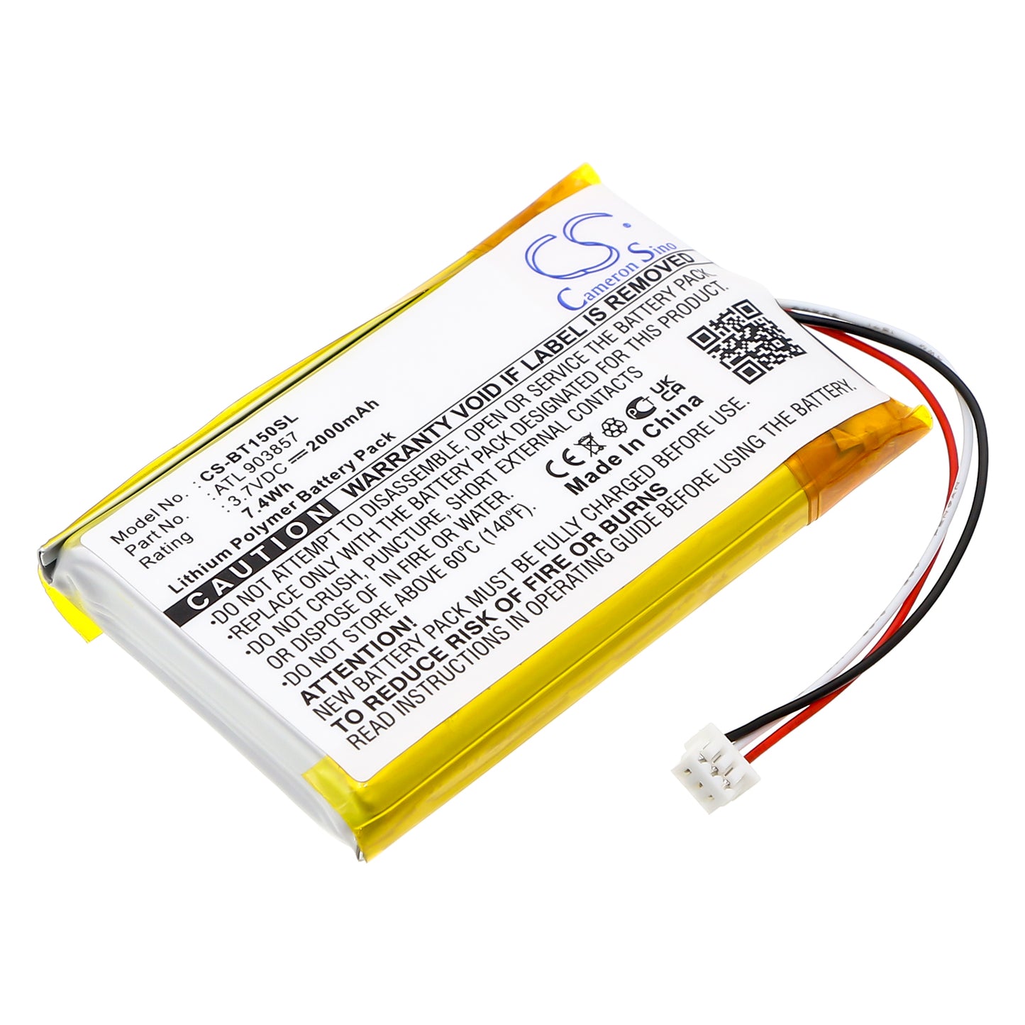 3.7V 2000mAh/7.40Wh Li-Polymer GPS/Navigator Battery for Globalsat