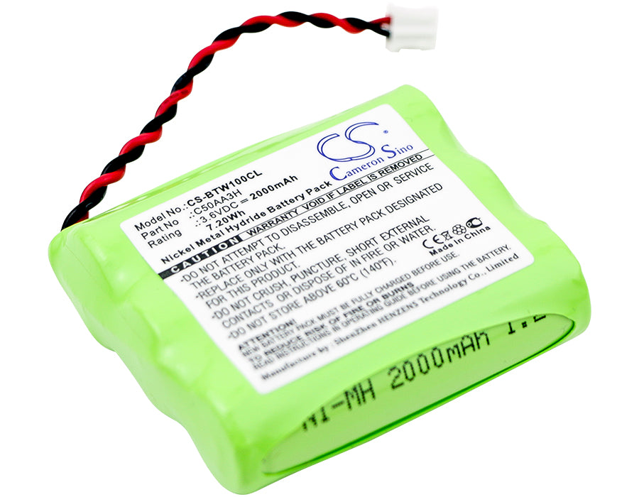 3.6V 2000mAh/7.20Wh Ni-MH Cordless Phone Battery for BT