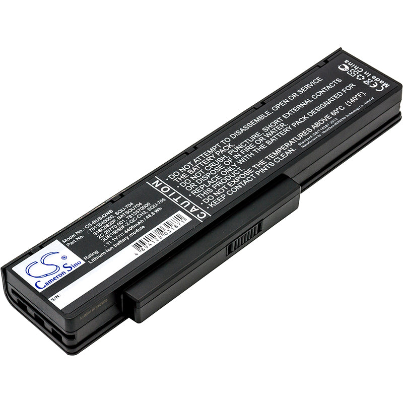 11.1V 4400mAh/48.84Wh Li-ion Notebook/Laptop Battery for Packard Bell