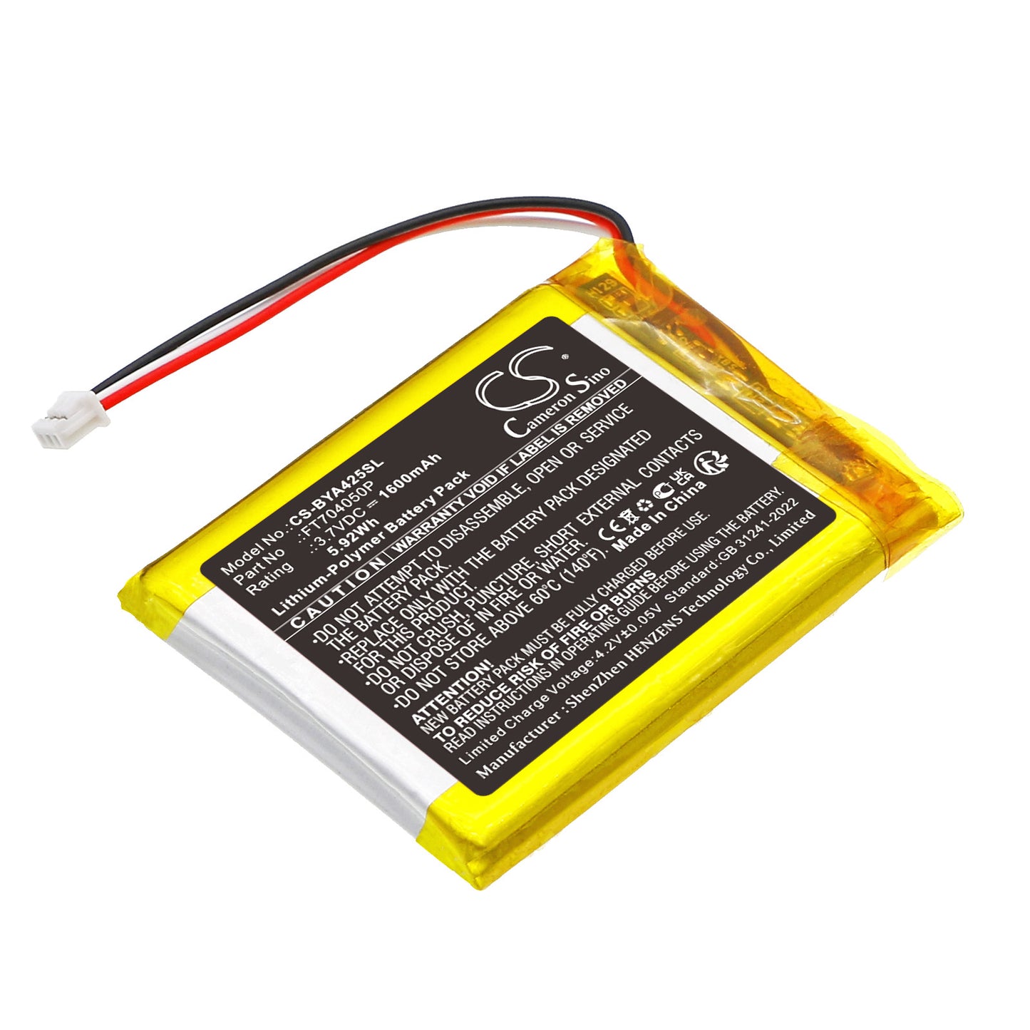 CS-BYA425SL Replacement Battery – Compatible with A014425, A014431, Babyphone Yoo Twist
