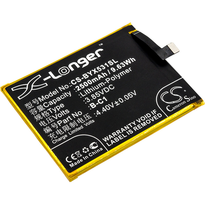 3.85V 2500mAh/9.63Wh Li-Polymer Mobile/SmartPhone Battery for VIVO