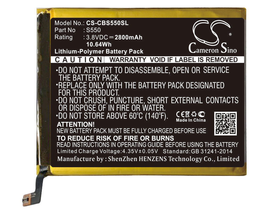 CS-CBS550SL Replacement Battery – Compatible with S550