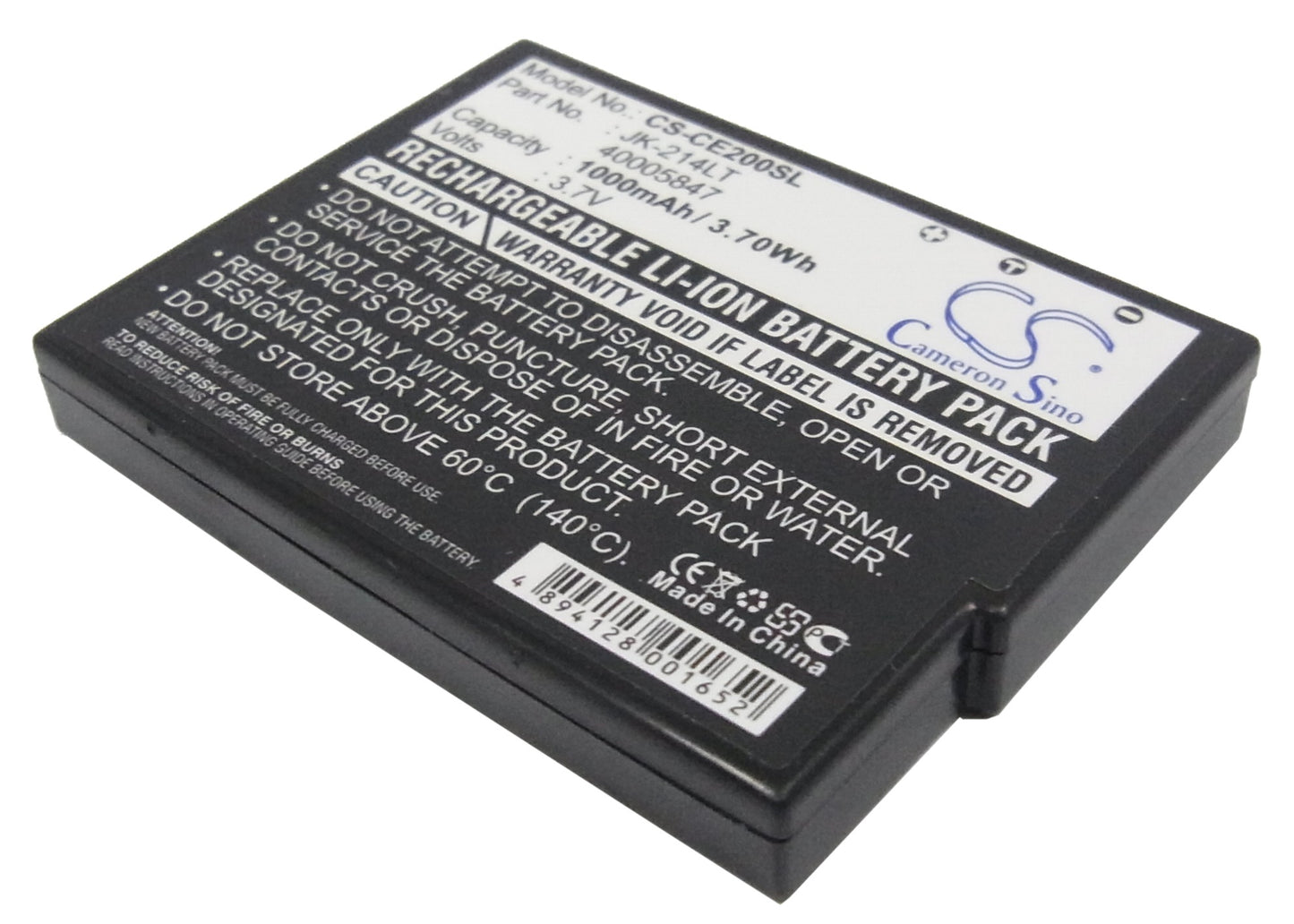 3.7V 1000mAh Li-ion PDA/Pocket PC Battery for Casio