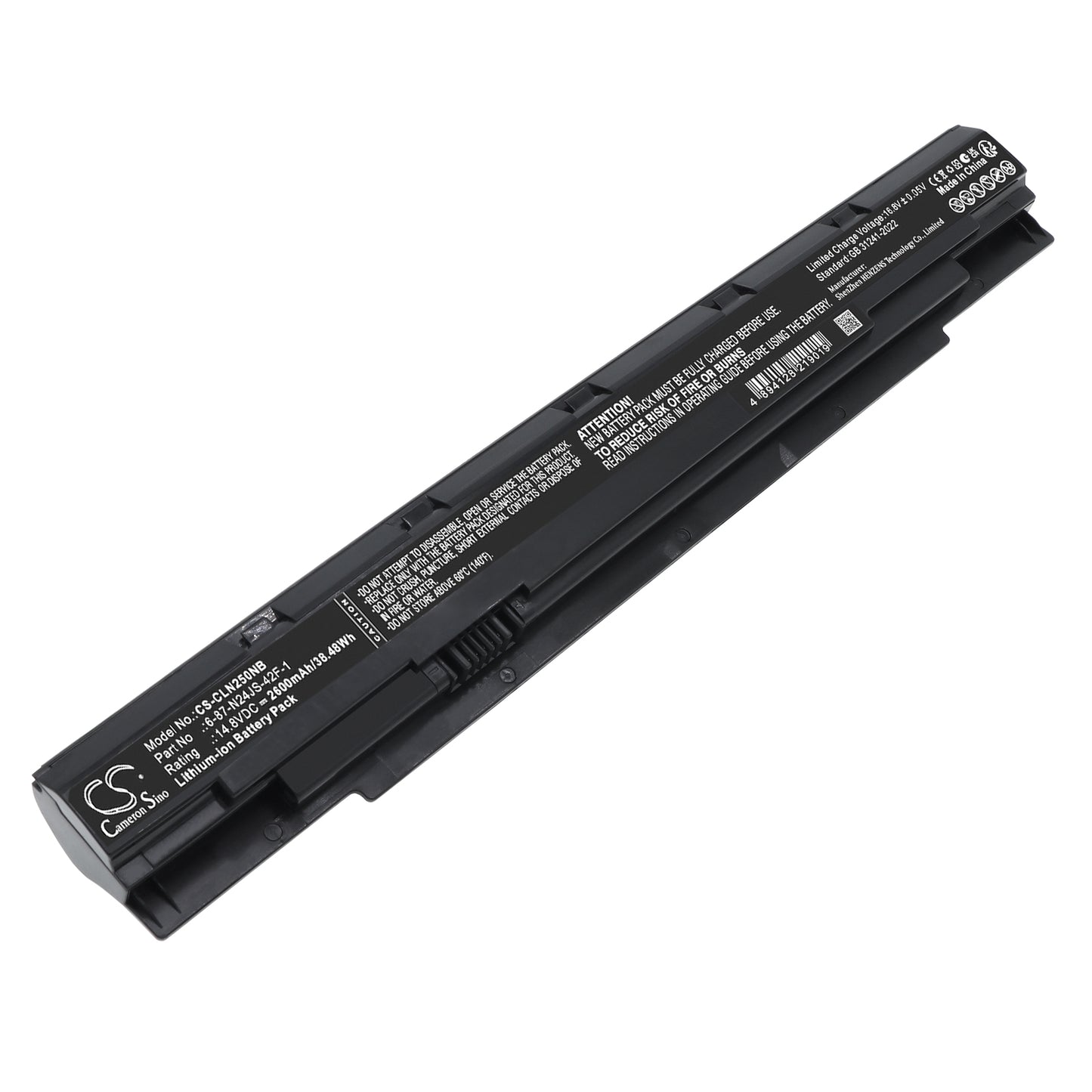 CS-CLN250NB Replacement Battery – Compatible with N240WU, N250WU, Sager N240BU, Sager N240JU, Sager N250JU, Sager N250LU, Sager NP3240, Sager NP3245