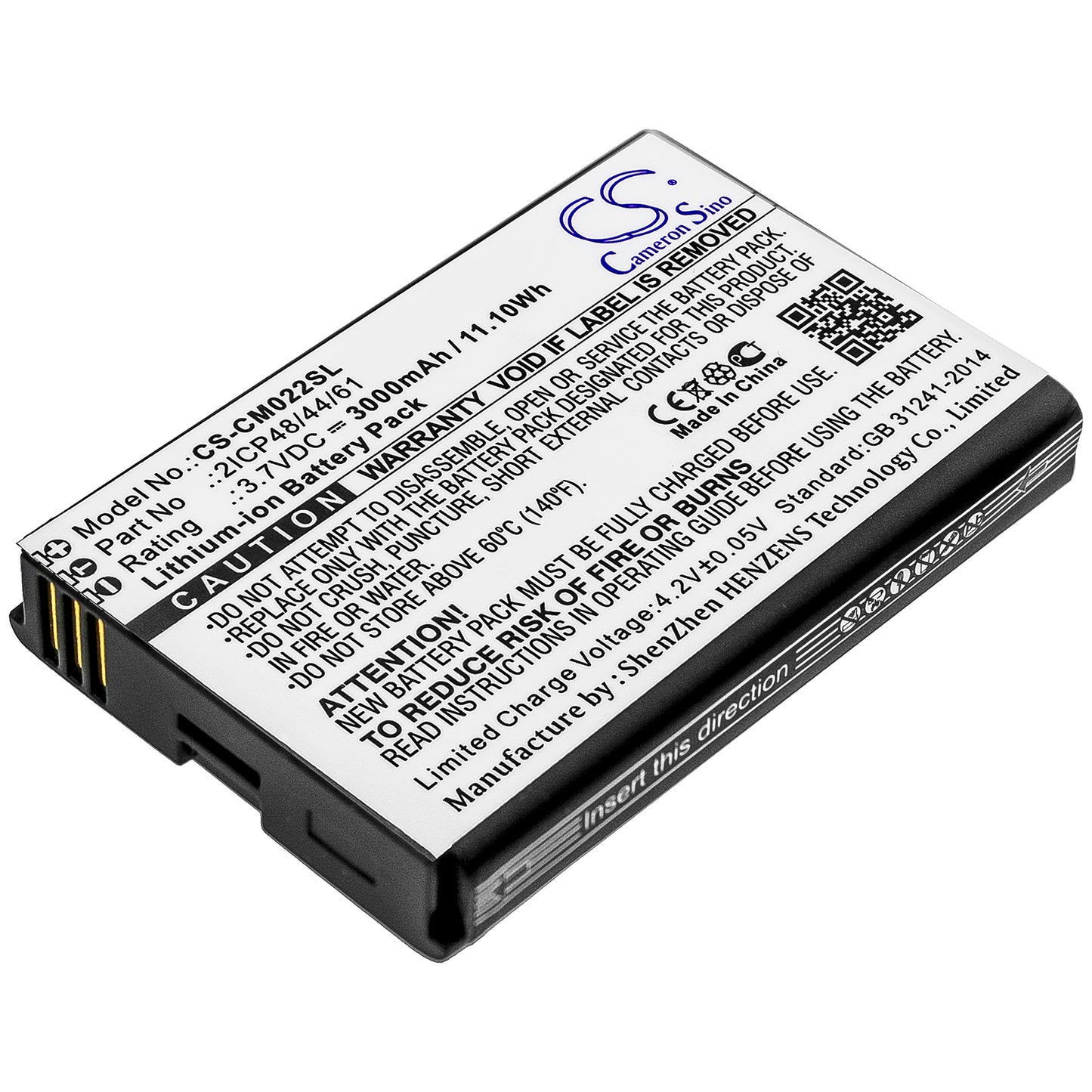 CS-CM022SL Replacement Battery – Li-ion 3.7 3000mAh / 11.10Wh