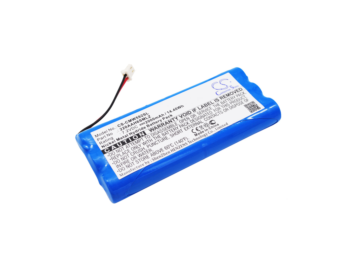 7.2V 2000mAh/14.40Wh Ni-MH Speaker Battery for ClearOne