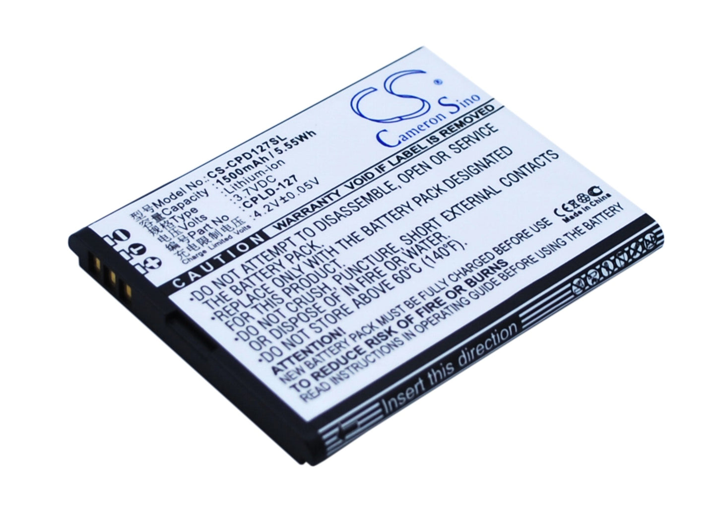 3.7V 1500mAh/5.55Wh Li-ion Mobile/SmartPhone Battery for Coolpad