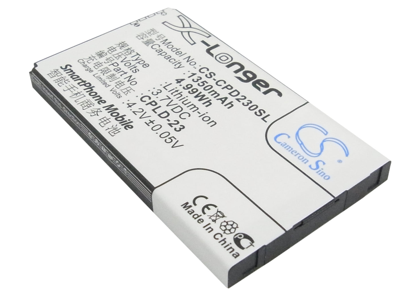 3.7V 1350mAh/4.99Wh Li-ion Mobile/SmartPhone Battery for Coolpad