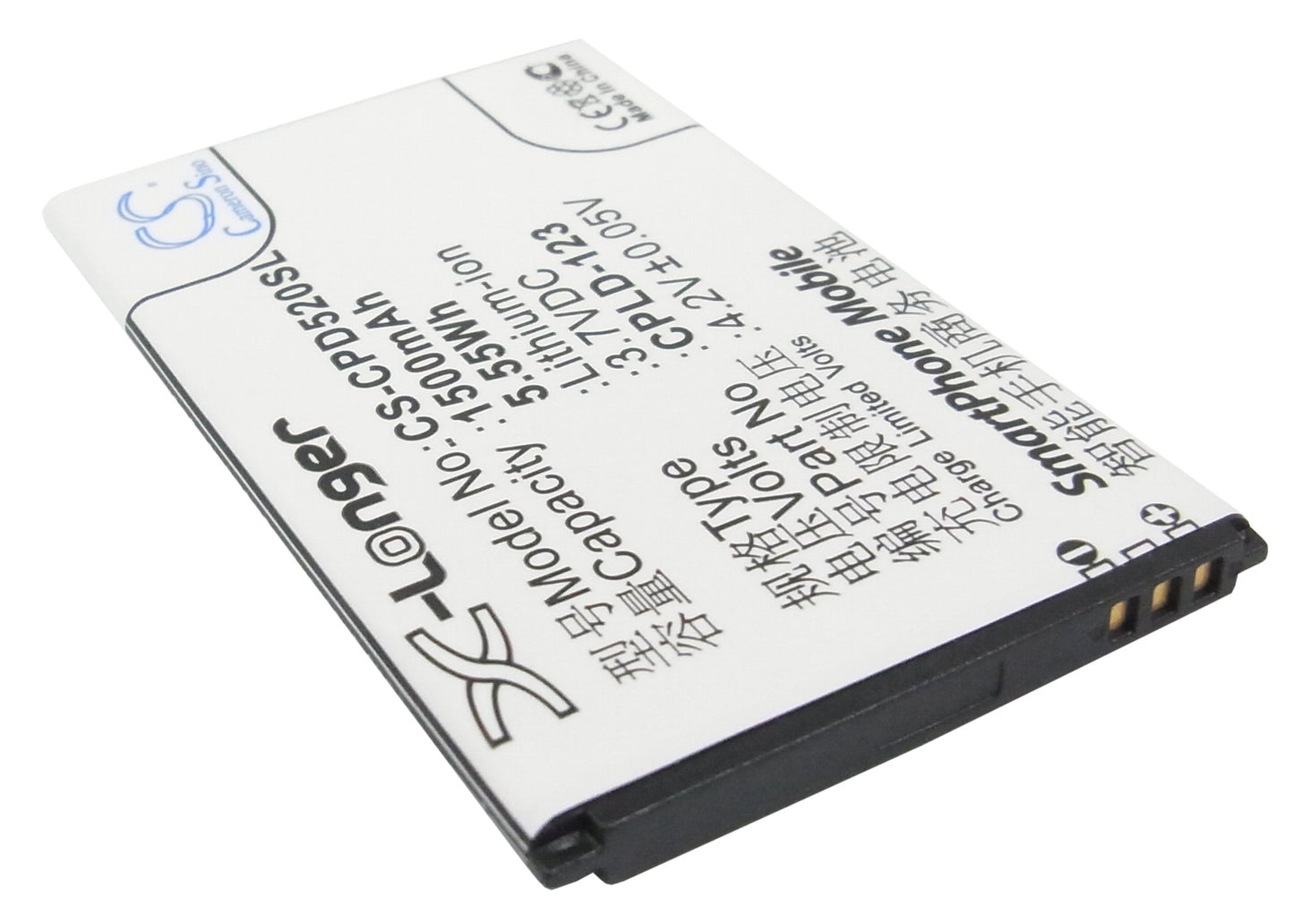3.7V 1500mAh/5.55Wh Li-ion Mobile/SmartPhone Battery for Coolpad