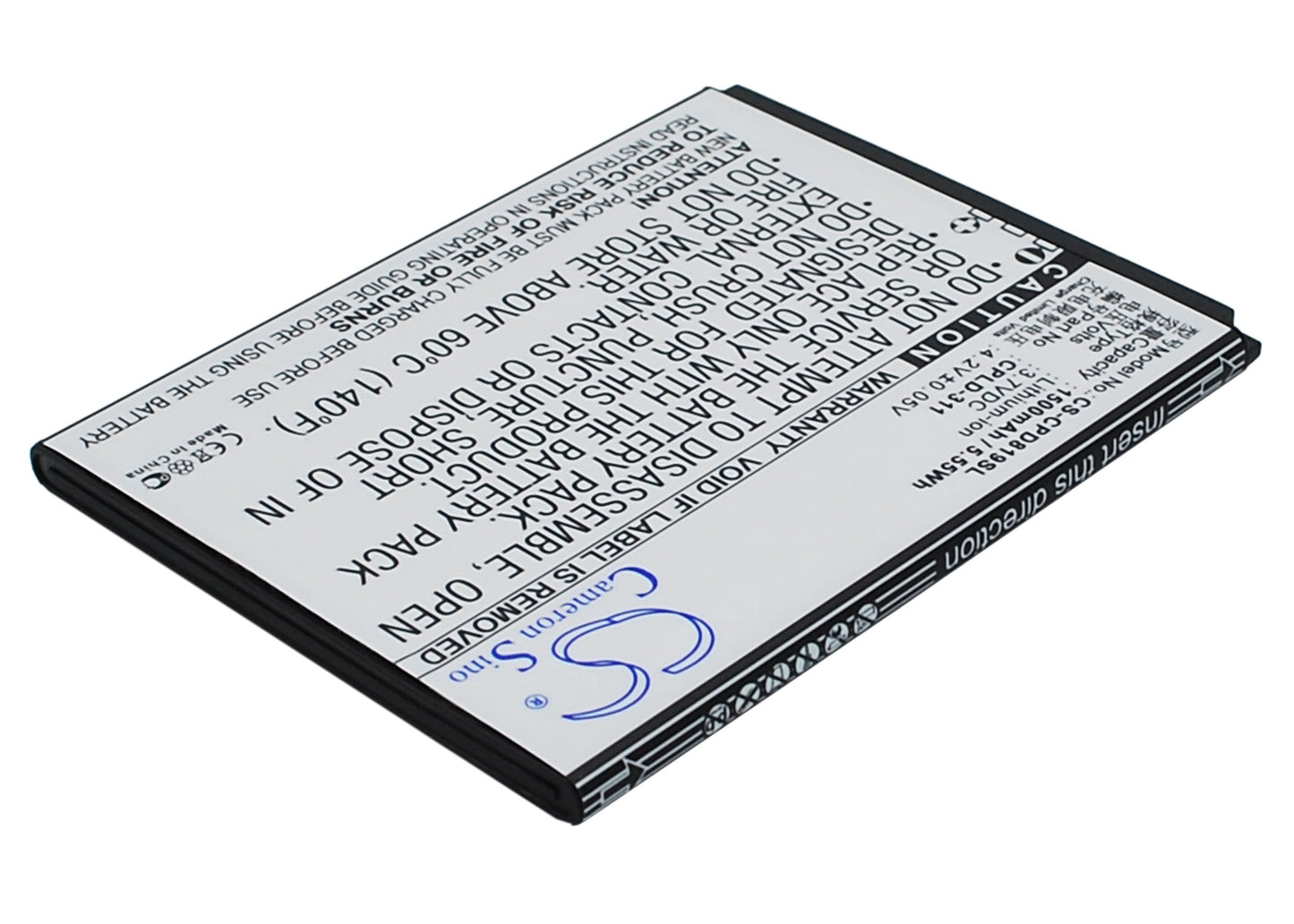 3.7V 1500mAh/5.55Wh Li-ion Mobile/SmartPhone Battery for Coolpad
