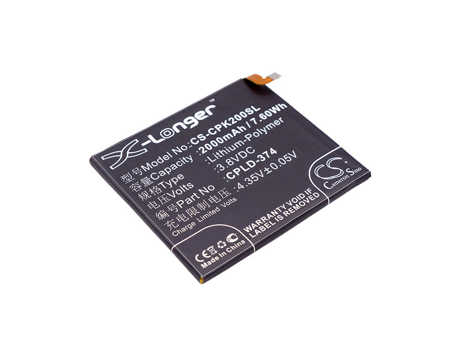 3.8V 2000mAh/7.60Wh Li-Polymer Mobile/SmartPhone Battery for Coolpad