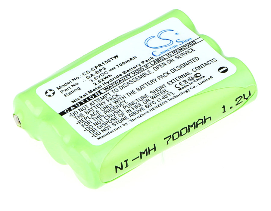 3.6V 700mAh/2.52Wh Ni-MH Two-Way Radio Battery for Cobra