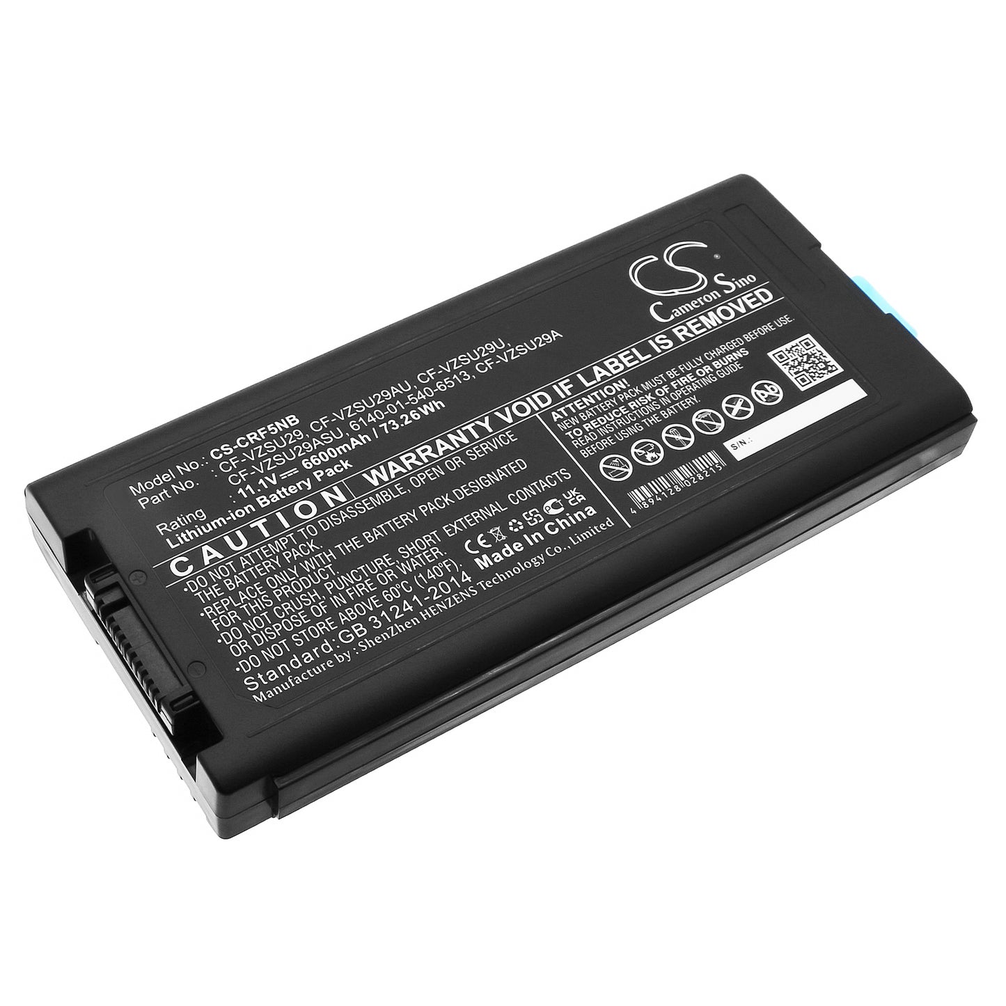 11.1V 6600mAh Li-ion Notebook/Laptop Battery for Panasonic