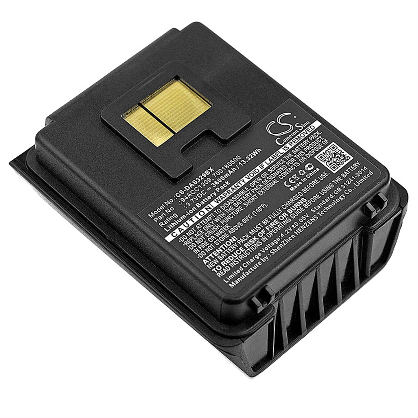 3.7V 3600mAh/13.32Wh Li-ion Barcode/Scanner Battery for Datalogic