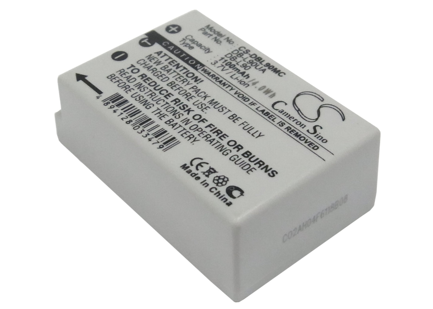 3.7V 1100mAh Li-ion Camera Battery for Sanyo