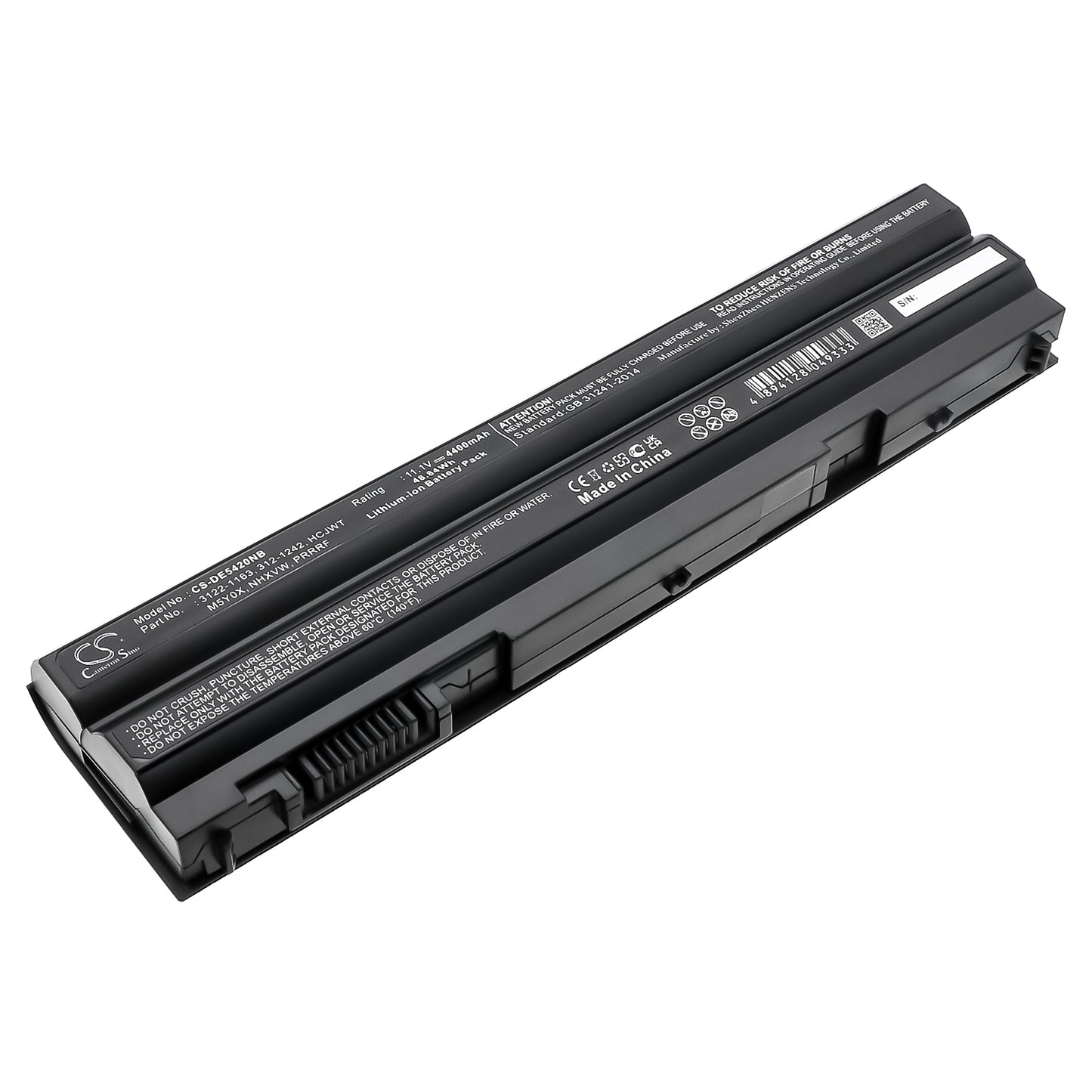 11.1V 4400mAh/48.84Wh Li-ion Notebook/Laptop Battery for DELL