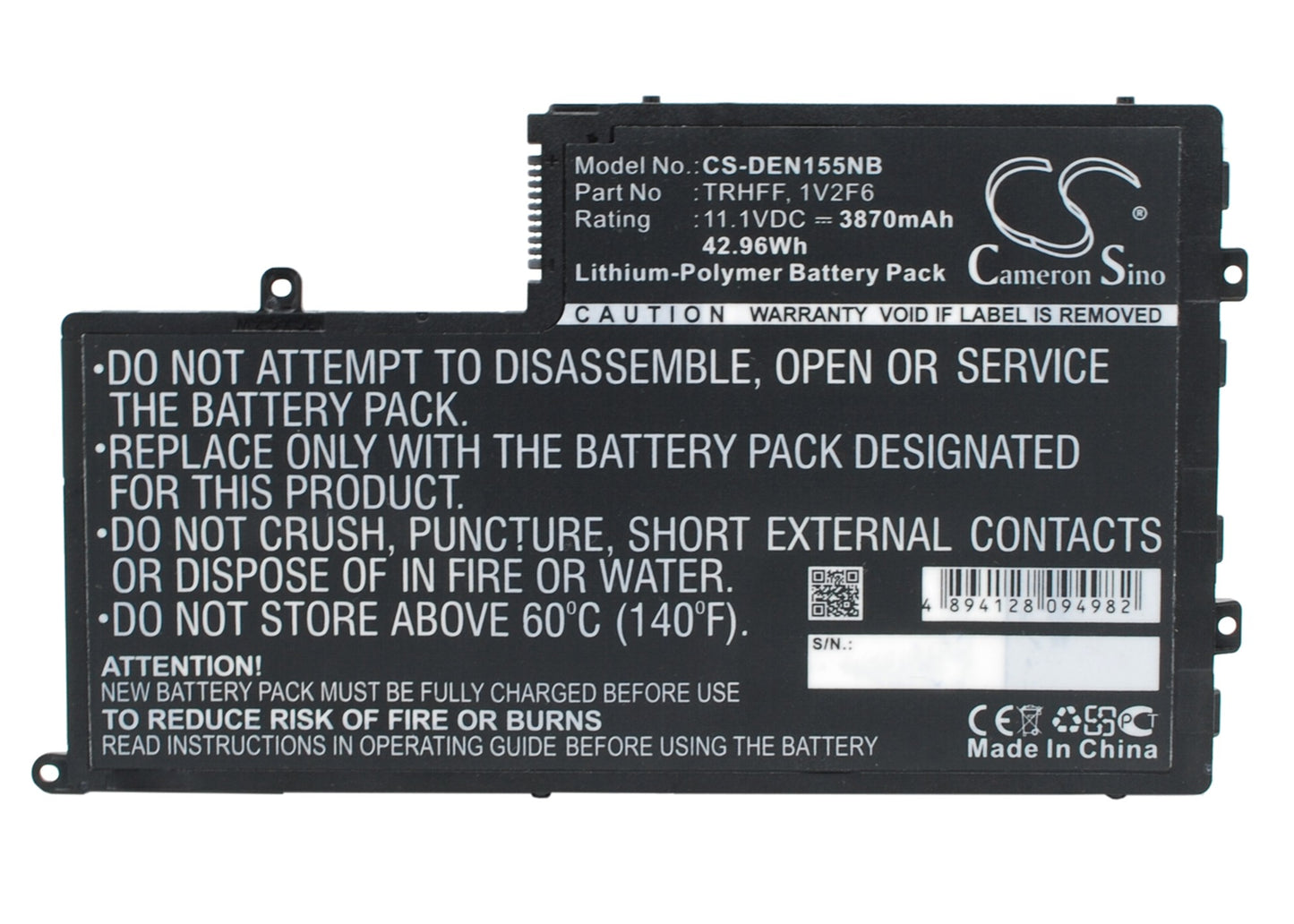 11.1V 3870mAh/42.96Wh Li-ion Notebook/Laptop Battery for DELL