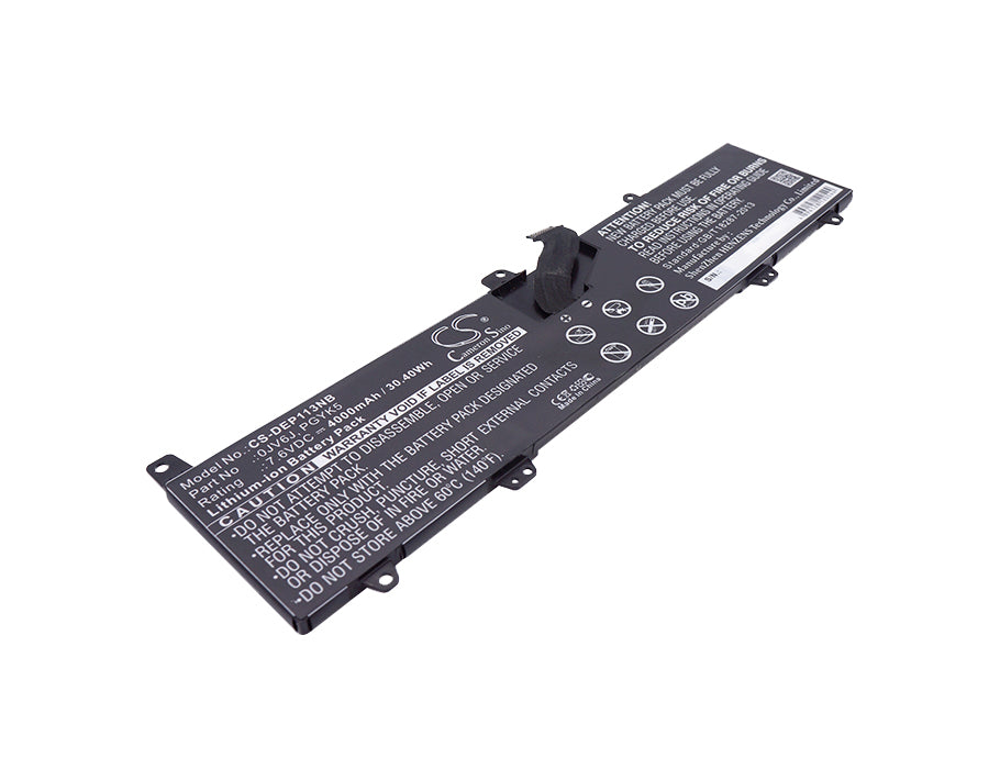 7.6V 4000mAh/30.40Wh Li-ion Notebook/Laptop Battery for DELL