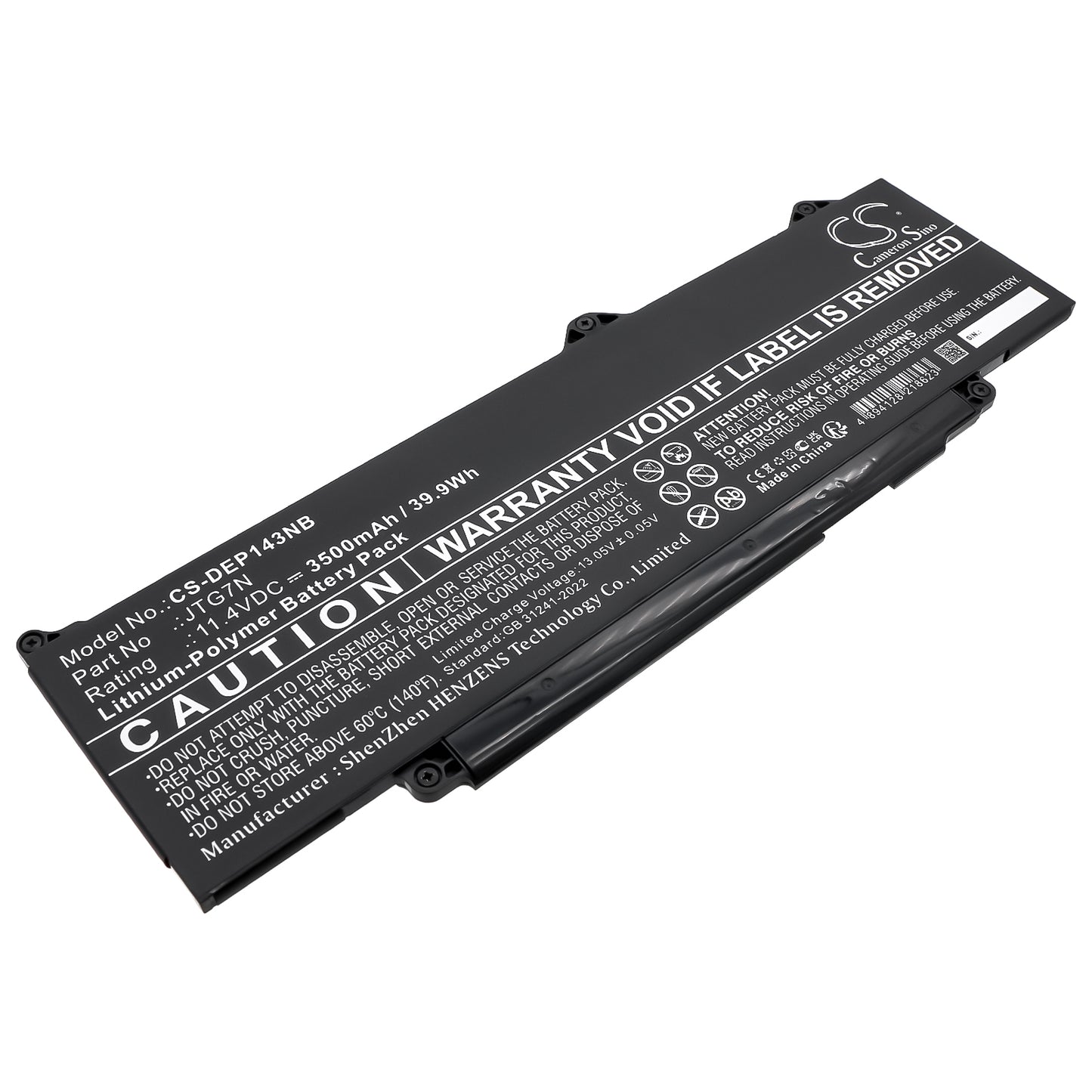 CS-DEP143NB Replacement Battery – Compatible with Latitude 13 5340, Latitude 14 3440 DDR4, Latitude 14 3450, Latitude 14 5450, Latitude 15 3540, Latitude 15 5540, Precision 14 3480, Precision 14 3490, Precision 15 3580, Precision 15 3590