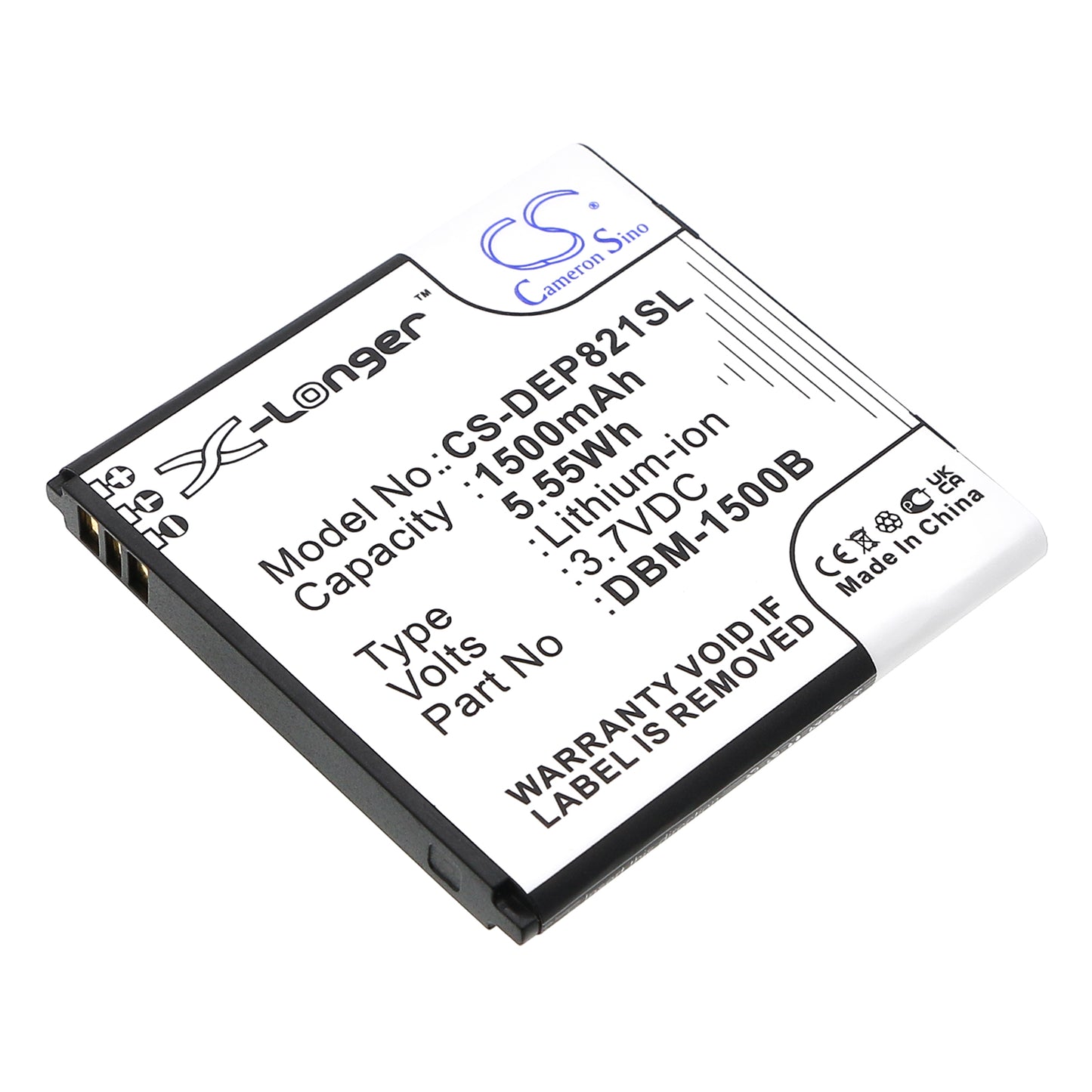 3.7V 1500mAh/5.55Wh Li-ion Mobile/SmartPhone Battery for Doro