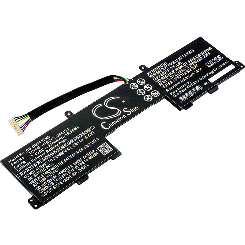 7.4V 2700mAh/19.98Wh Li-Polymer Notebook/Laptop Battery for DELL