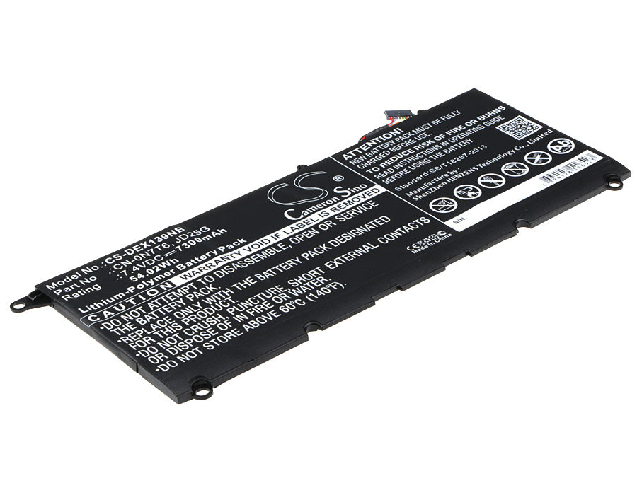 7.4V 7300mAh/54.02Wh Li-Polymer Notebook/Laptop Battery for DELL
