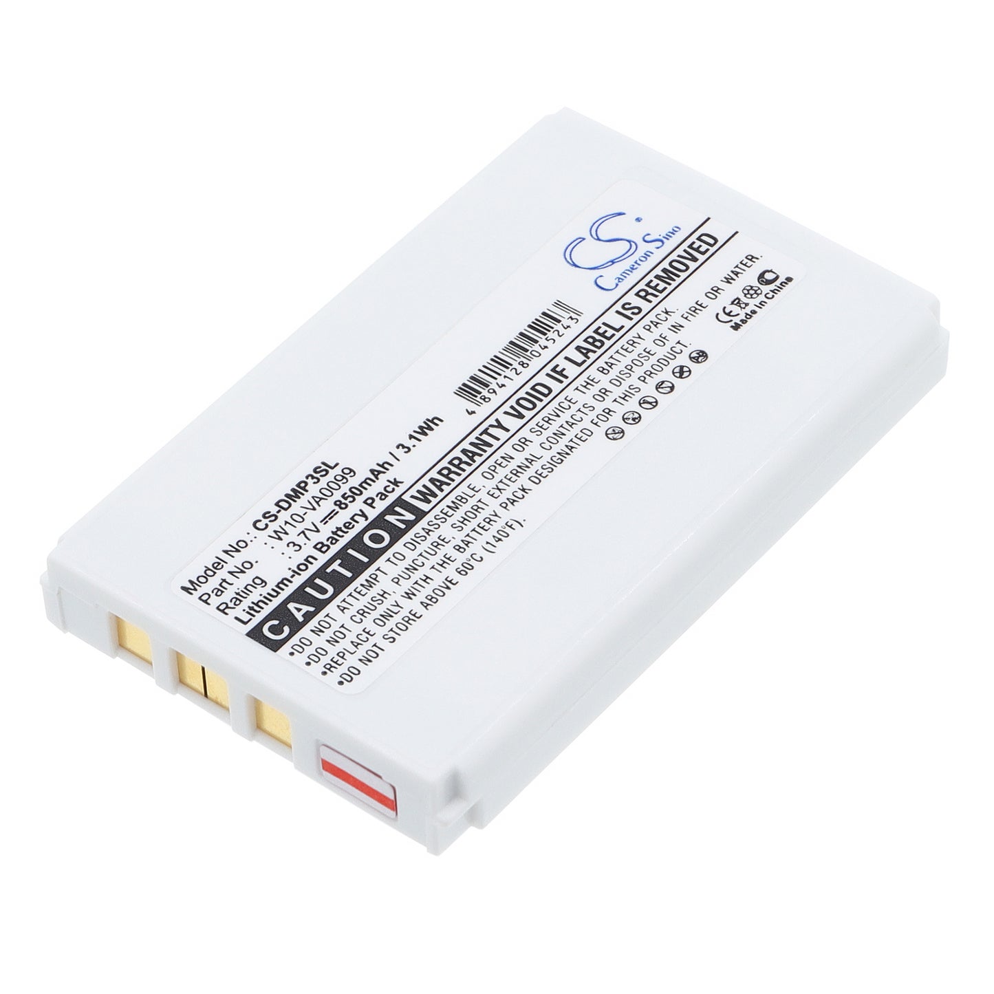 3.7V 850mAh Li-ion MP3/MP4/PMP Battery for Minon