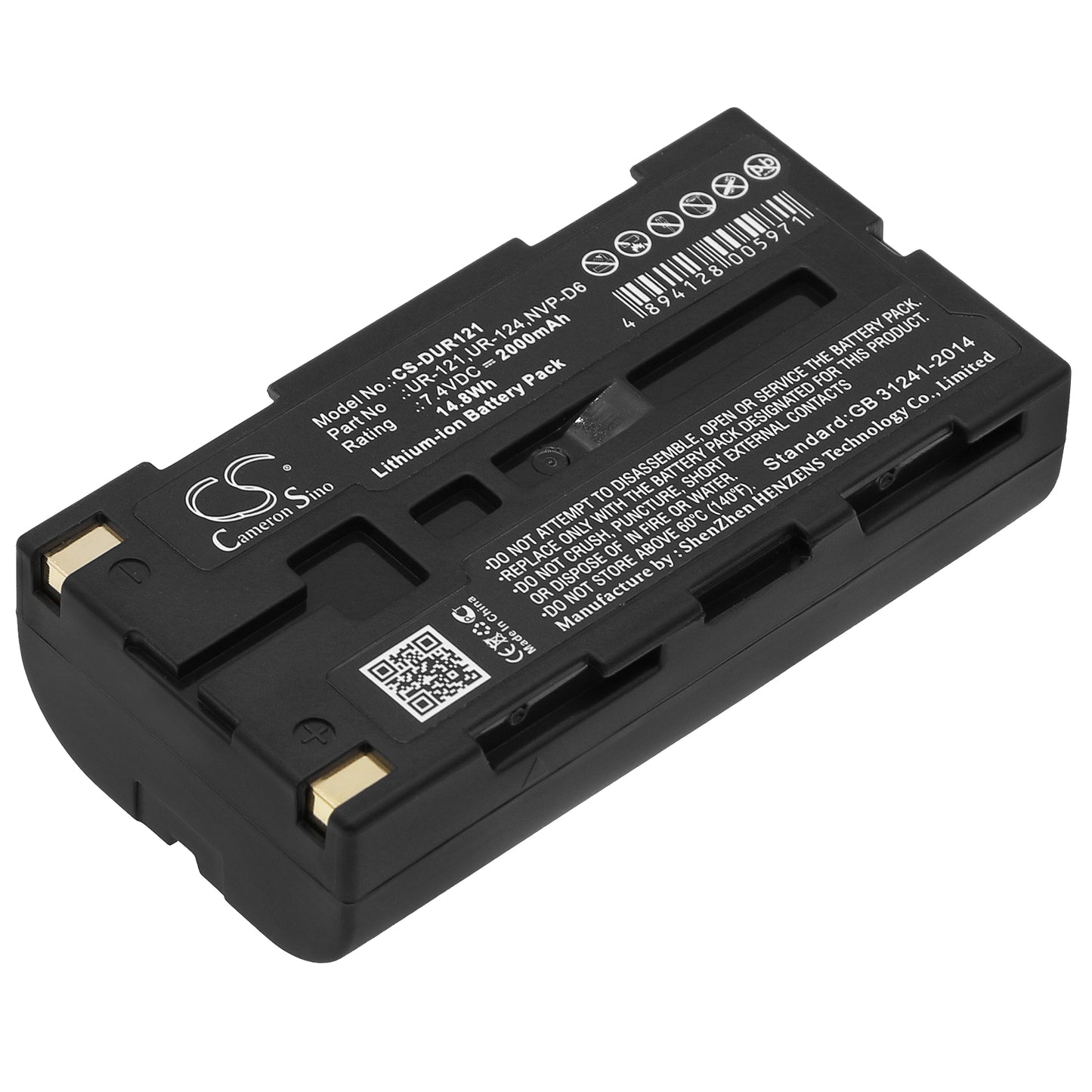 7.4V 2000mAh Li-ion Camera Battery for Sanyo