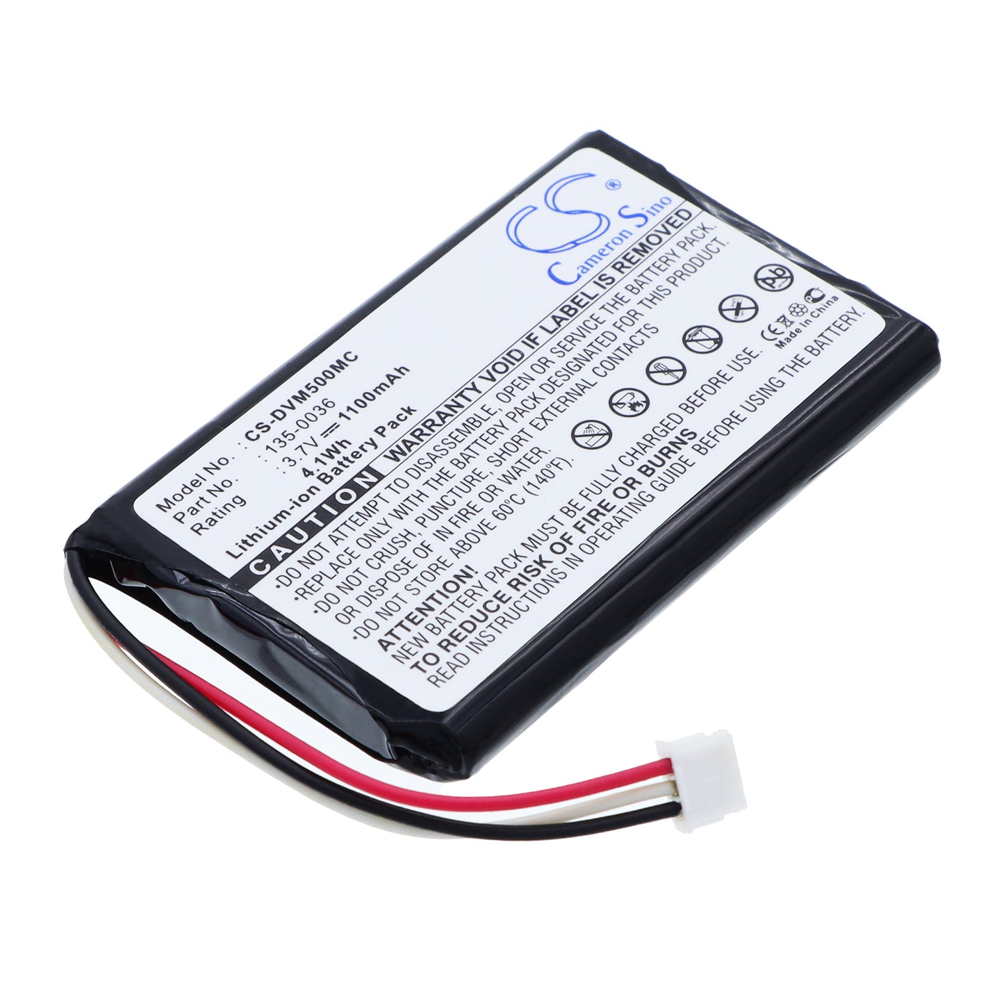 3.7V 1100mAh Li-ion Camera Battery for Digital Ally