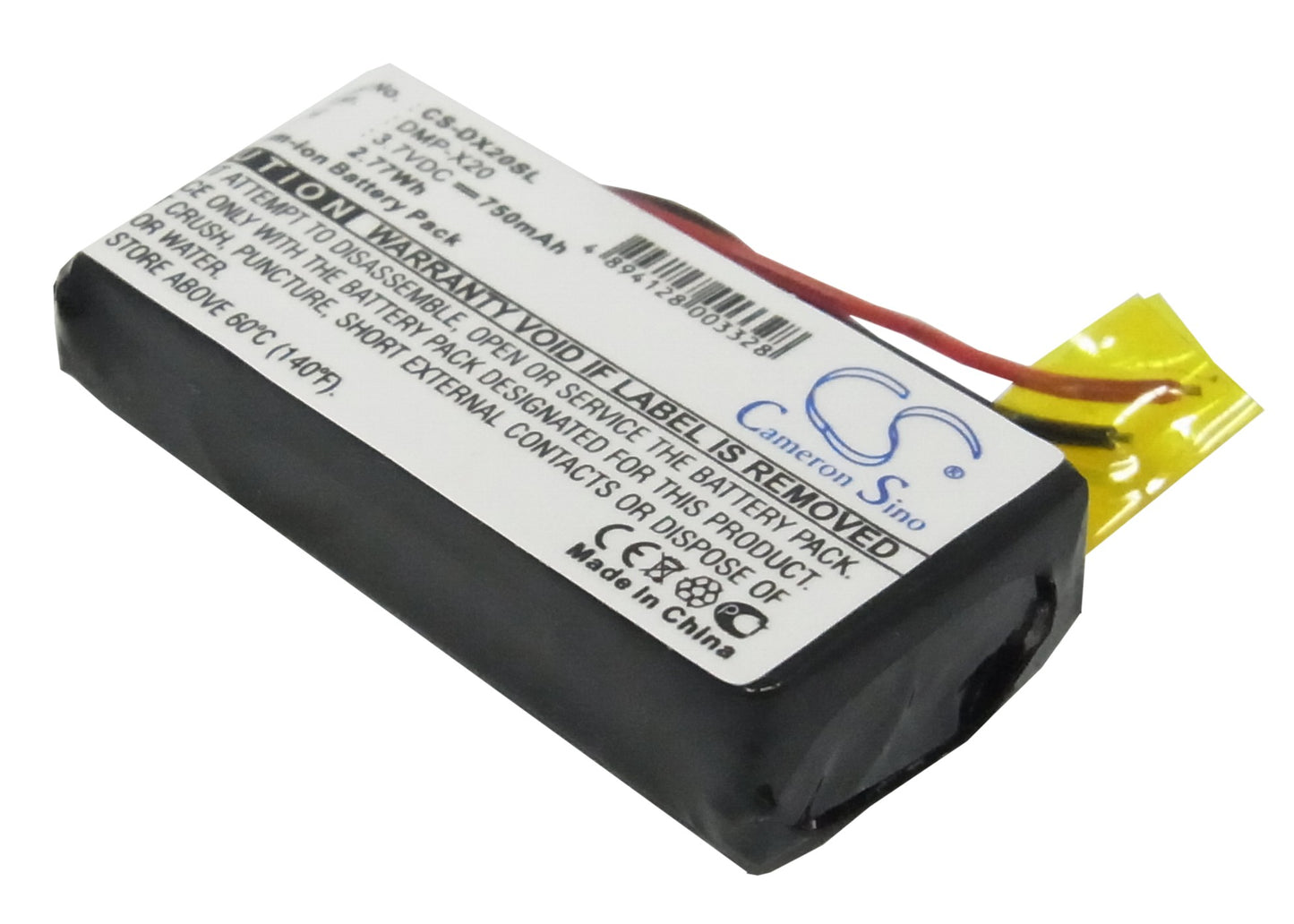 3.7V 750mAh Li-ion MP3/MP4/PMP Battery for Gateway