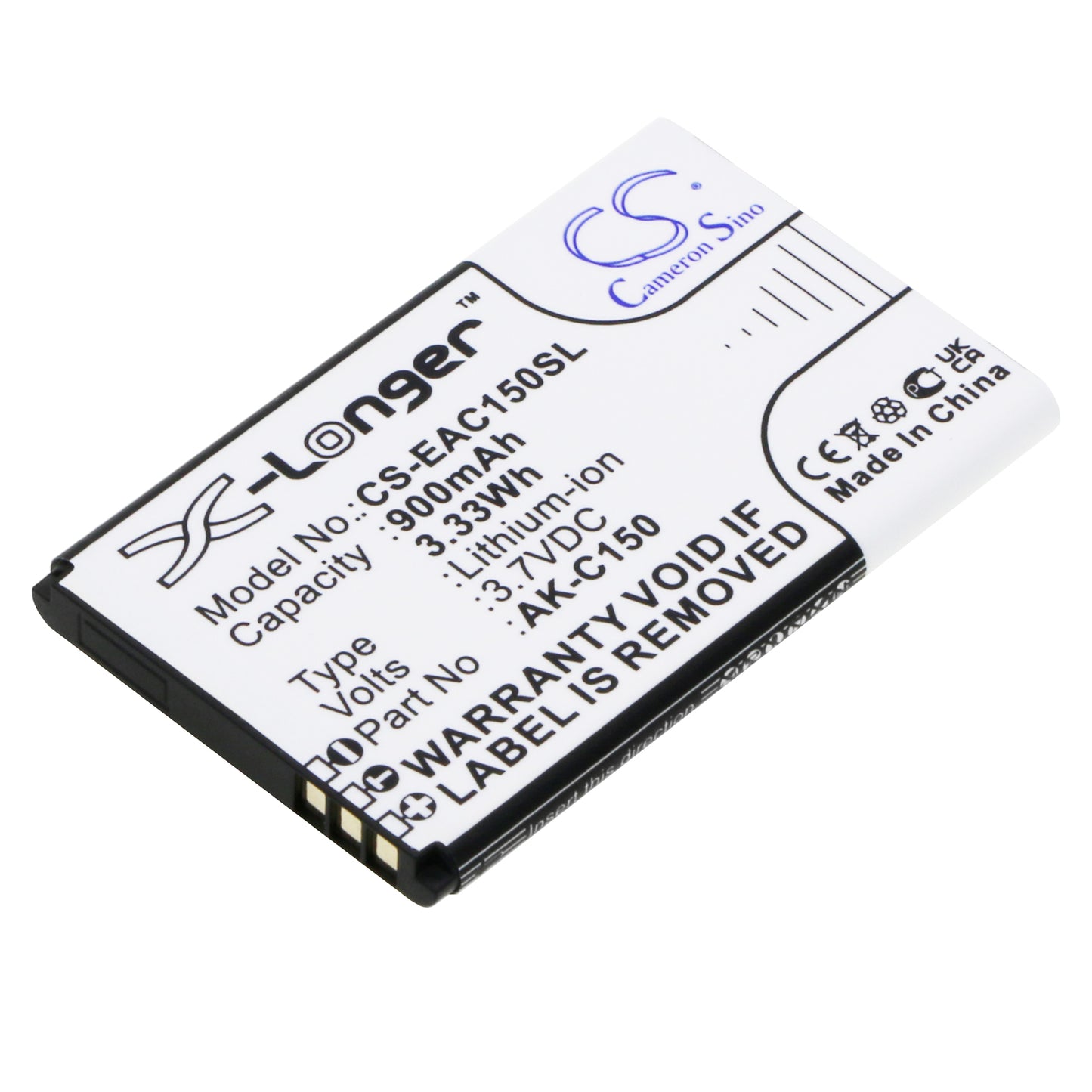 3.7V 900mAh/3.33Wh Li-ion Mobile/SmartPhone Battery for Emporia