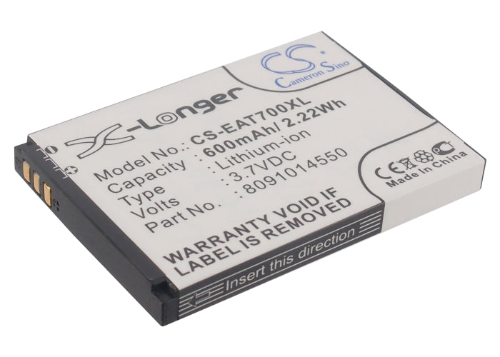 3.7V 600mAh/2.22Wh Li-ion Mobile/SmartPhone Battery for ITT