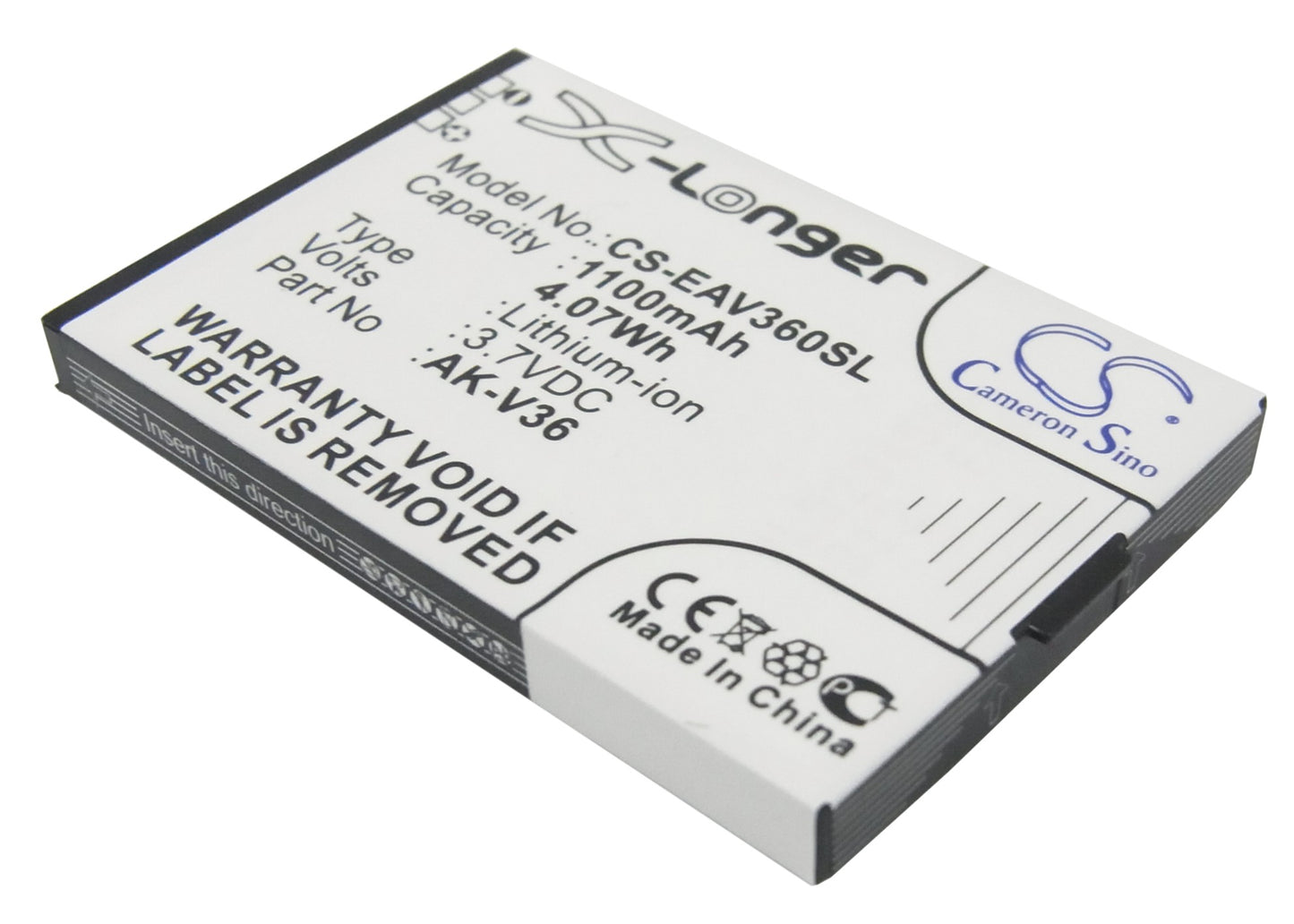 3.7V 1100mAh/4.07Wh Li-ion Mobile/SmartPhone Battery for Emporia