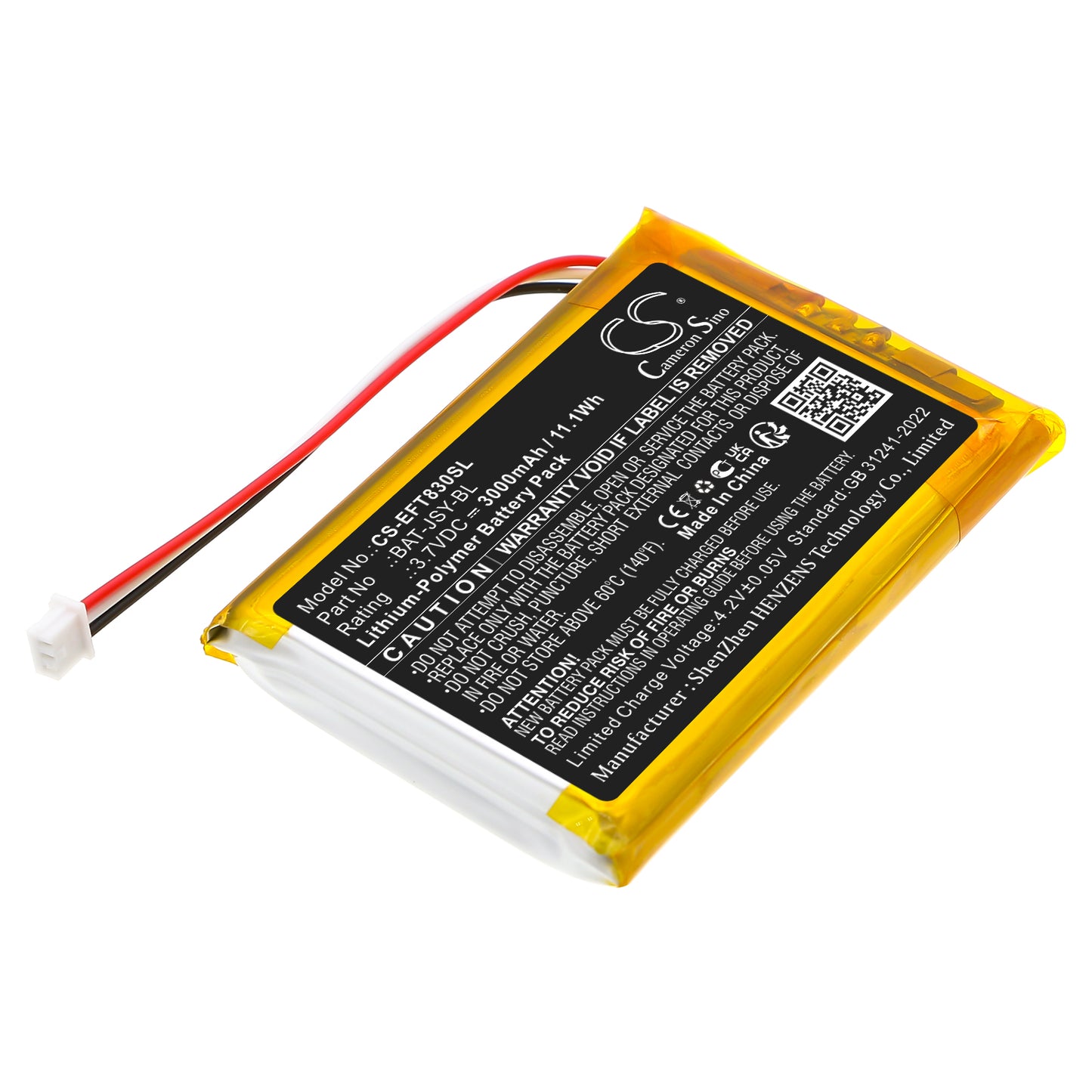 CS-EFT830SL Replacement Battery – Compatible with HB40, HB6250 Baby Monitor