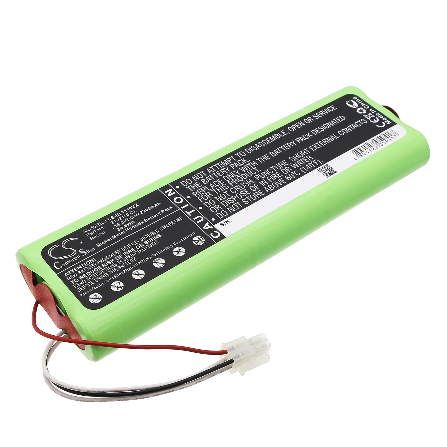 18V 2200mAh/39.60Wh Ni-MH Vacuum Battery for Elektrolux