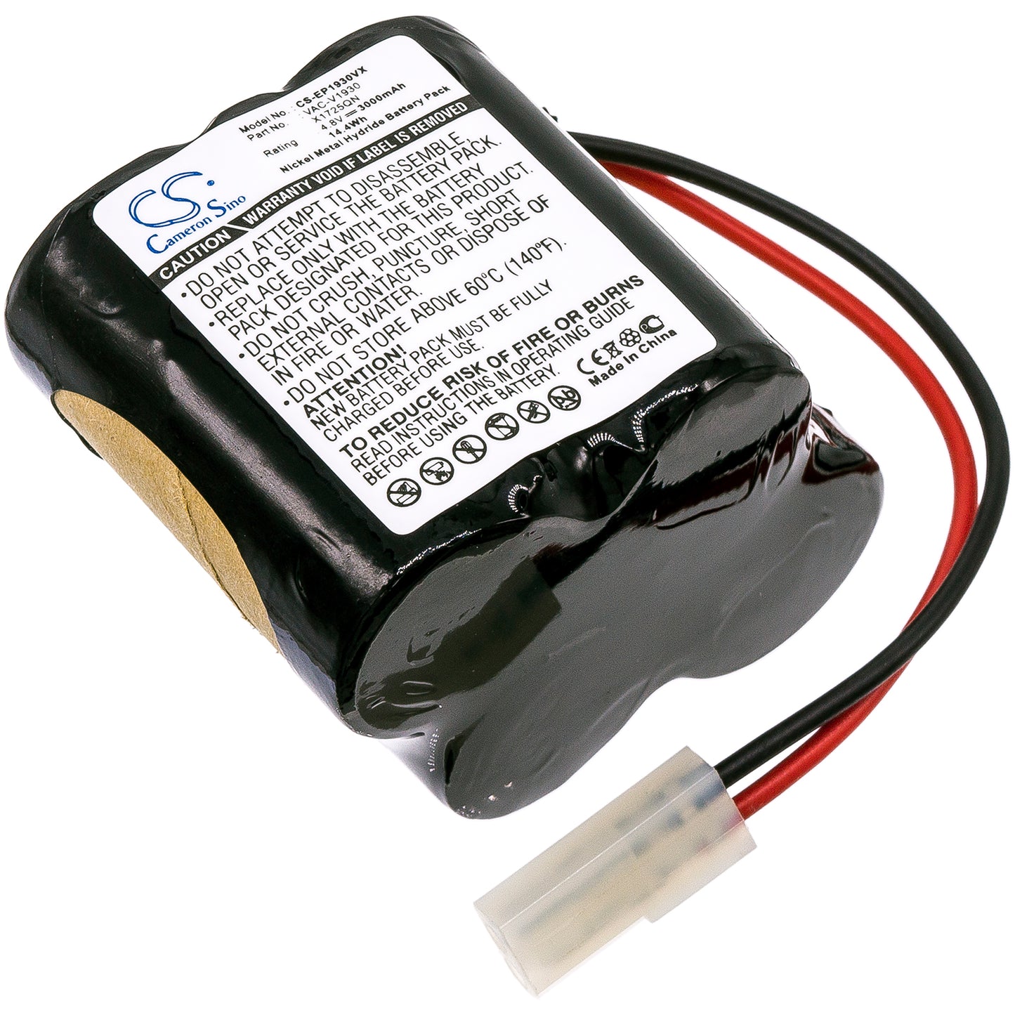 4.8V 3000mAh/14.40Wh Ni-MH Vacuum Battery for Shark