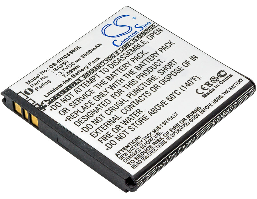 3.7V 2050mAh/7.59Wh Li-ion Mobile/SmartPhone Battery for Sony Ericsson