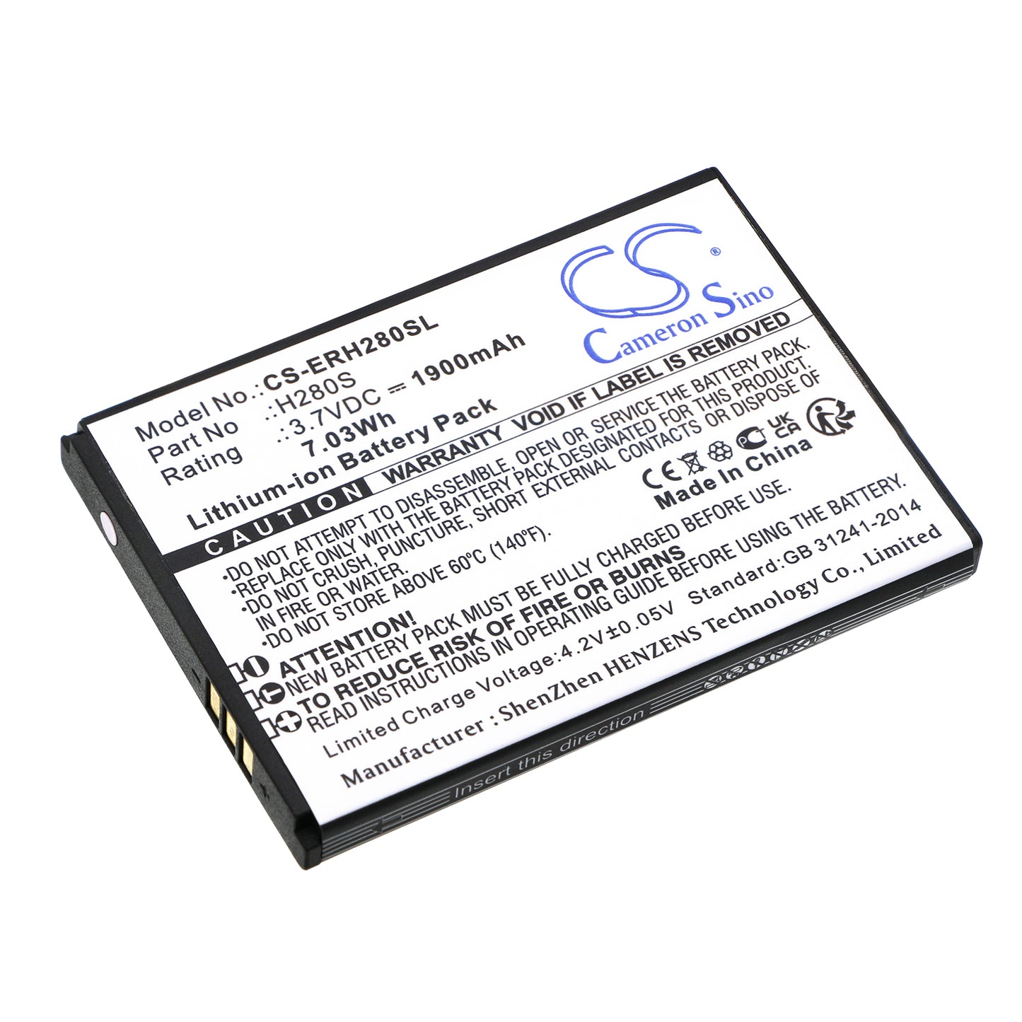 CS-ERH280SL Replacement Battery – Compatible with HARDCASE H280S