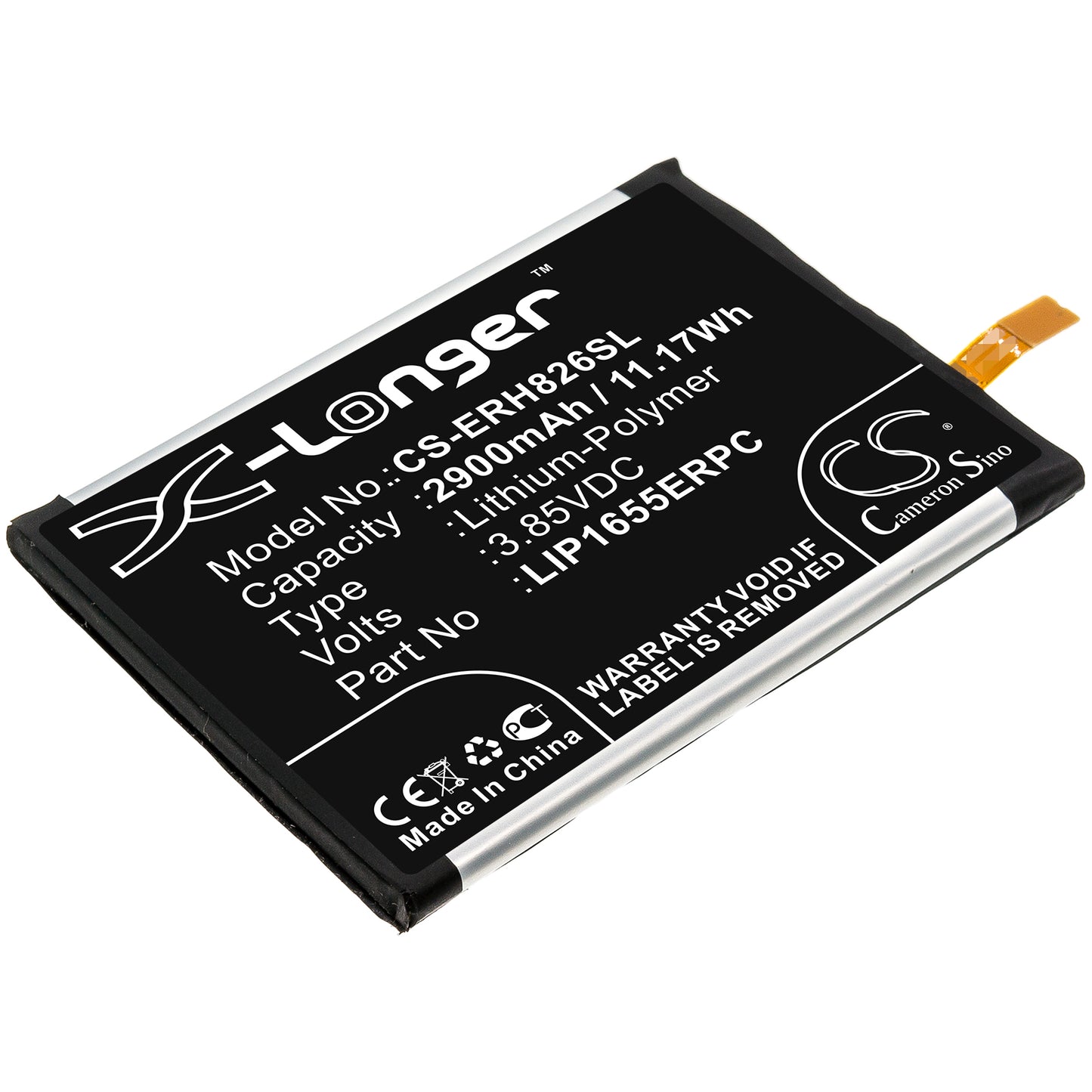 CS-ERH826SL Replacement Battery – Compatible with H8216, H8266, H8276, H8296, SO-03K, SOV37, Xperia XZ2