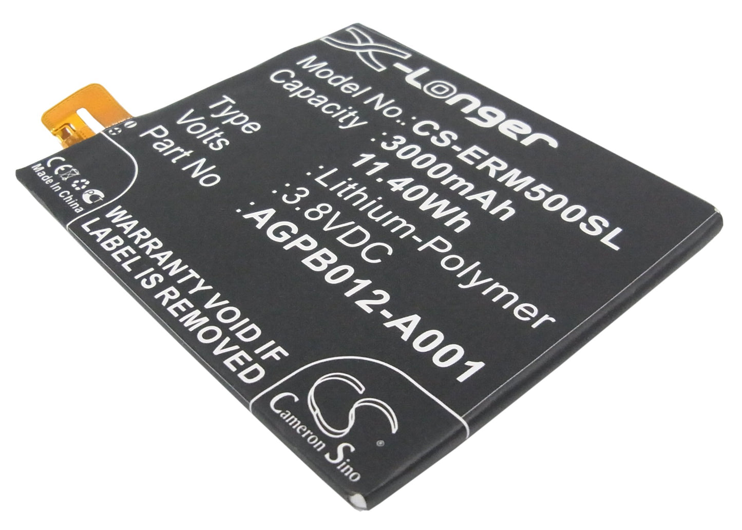 3.8V 3000mAh/11.40Wh Li-Polymer Mobile/SmartPhone Battery for Sony Ericsson