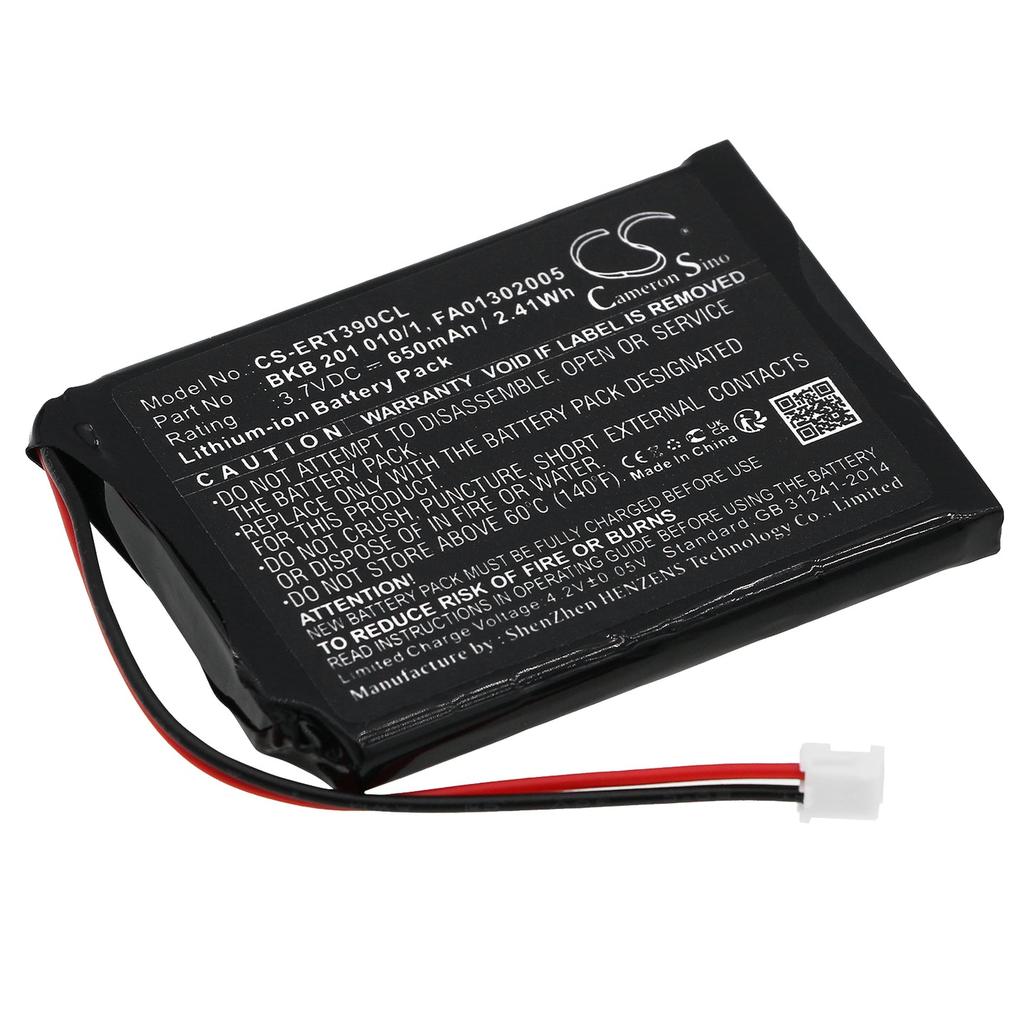 3.7V 650mAh/2.41Wh Li-ion Cordless Phone Battery for Aastra