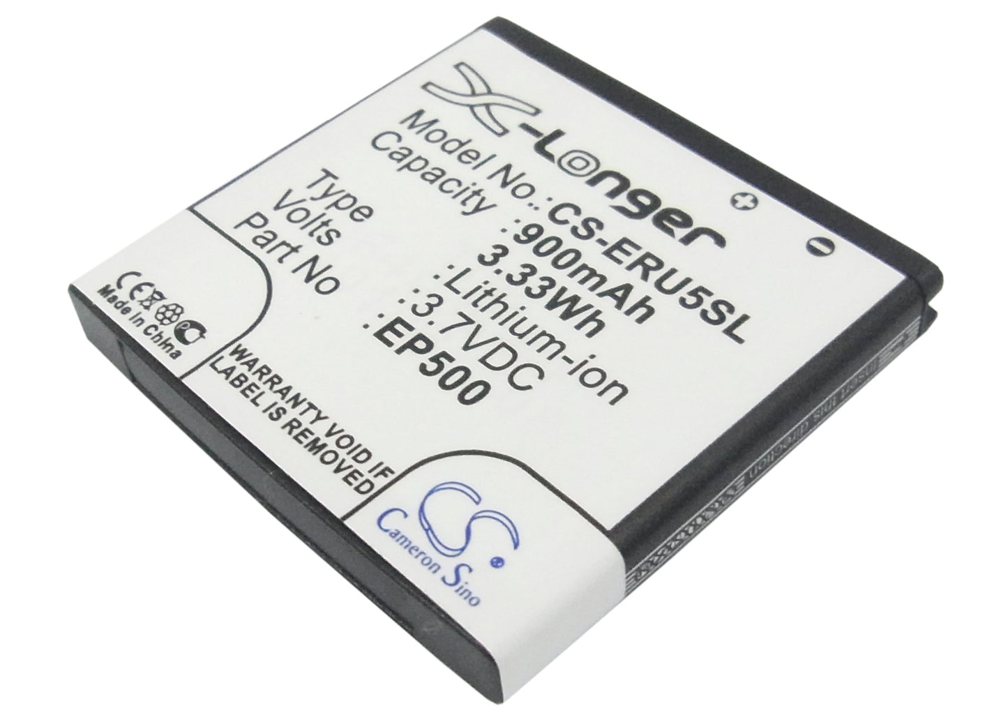 3.7V 900mAh/3.33Wh Li-ion Mobile/SmartPhone Battery for Sony Ericsson