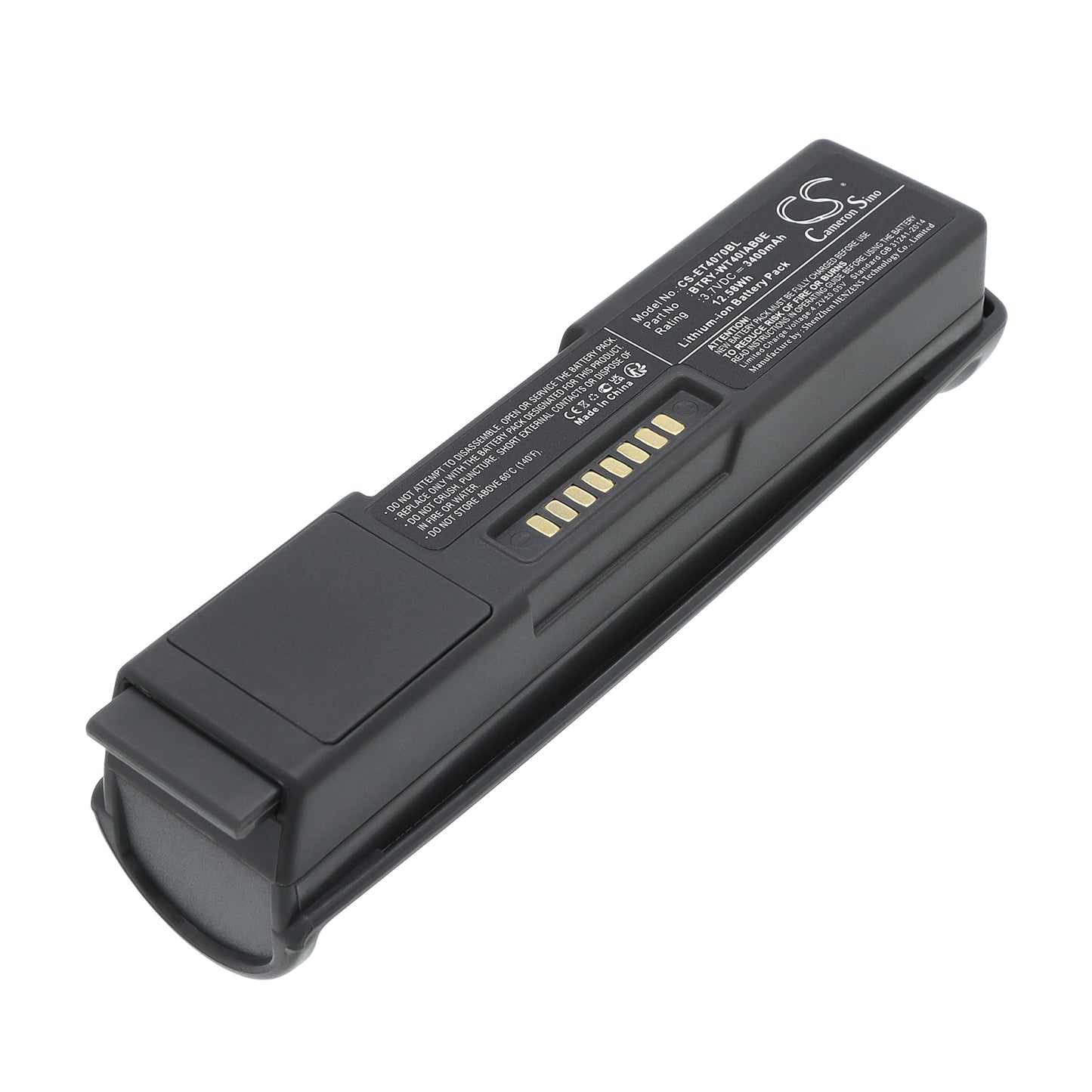 3.7V 3400mAh/12.58Wh Li-ion Barcode/Scanner Battery for Symbol