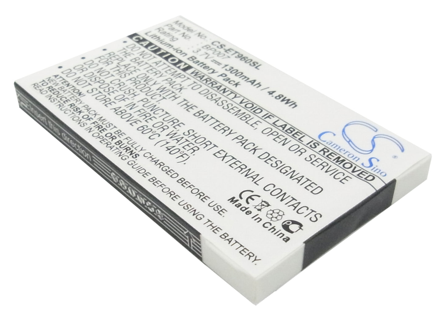 3.7V 1300mAh/4.81Wh Li-Polymer Mobile/SmartPhone Battery for Lenovo