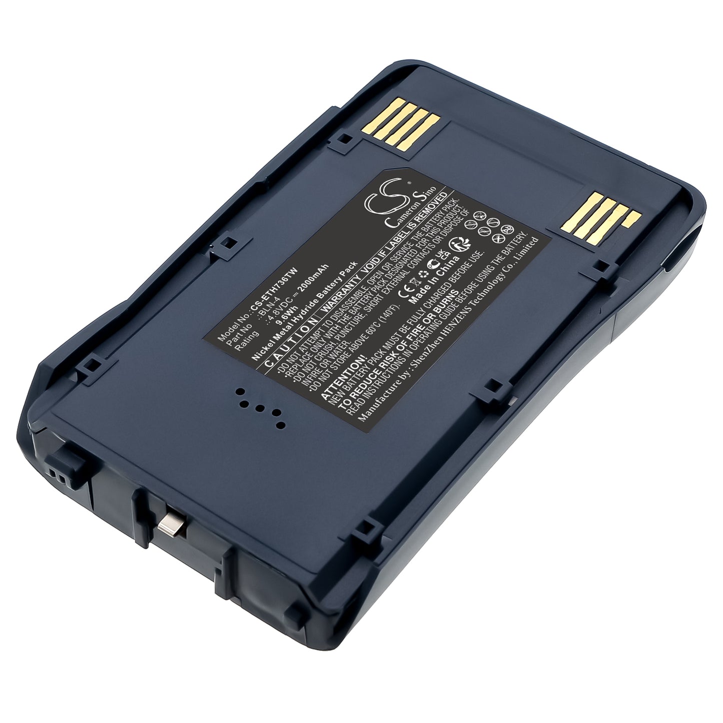 4.8V 2000mAh/9.60Wh Ni-MH Two-Way Radio Battery for EADS